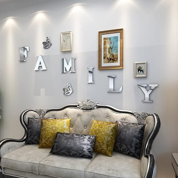 Family Sign Acrylic Mirror - Modern Home Decoration