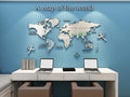 Acrylic 3D Wall Decor World Map Wall Decar for Office Decoration