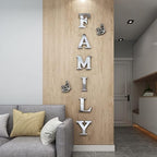 Family Sign Acrylic Mirror - Modern Home Decoration