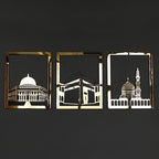 Masjid Al Aqsa, Masjid Al-Haram & Masjid An-Nabawi Islamic Wall Art | Acrylic Kaaba Wall Decor