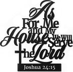 Bible Verses  As For Me And My House -  Christian Wall Decor