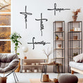 Love, Faith, Family, Hope in Cross Style - Chirsmas Wall Decor
