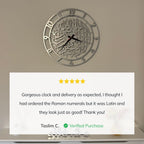First Kalima | Metal Wall Clock - Islamic Home Art