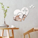 Heart Shape Acrylic Mirror - Home Wall Decor