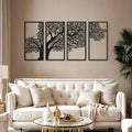 Acrylic Tree of Surahs (4 Quls) Islamic Wall Art Set of 4
