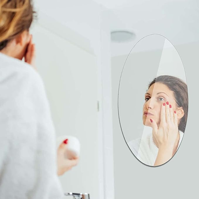Oval Shape Acrylic Mirror -Modern Wall Mirror Best For Bathroom, Ktichen