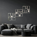 Acrylic Rectangle Ring Mirror Wall Stickers