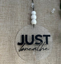 "Just Breathe" Minimalist Zen Car Hanging – Mindfulness Charm
