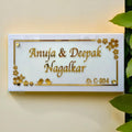 Custom Name Plate – Elegant Birds & Floral Design