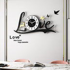 3D Love Wall Clock Acrylic Wall Decore