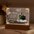 Hajj Mubarak Gift, Custom Photo, Acrylic Lamp, Wooden Base, Umrah Night Light, Islamic Decor