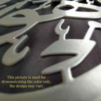First Kalima Islamic Wall Clock - Circular Kufic Calligraphy, Metal Islamic Wall Art
