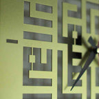 First Kalima Metal Wall Clock | Kufic Calligraphy - Islamic Home&Office Decor