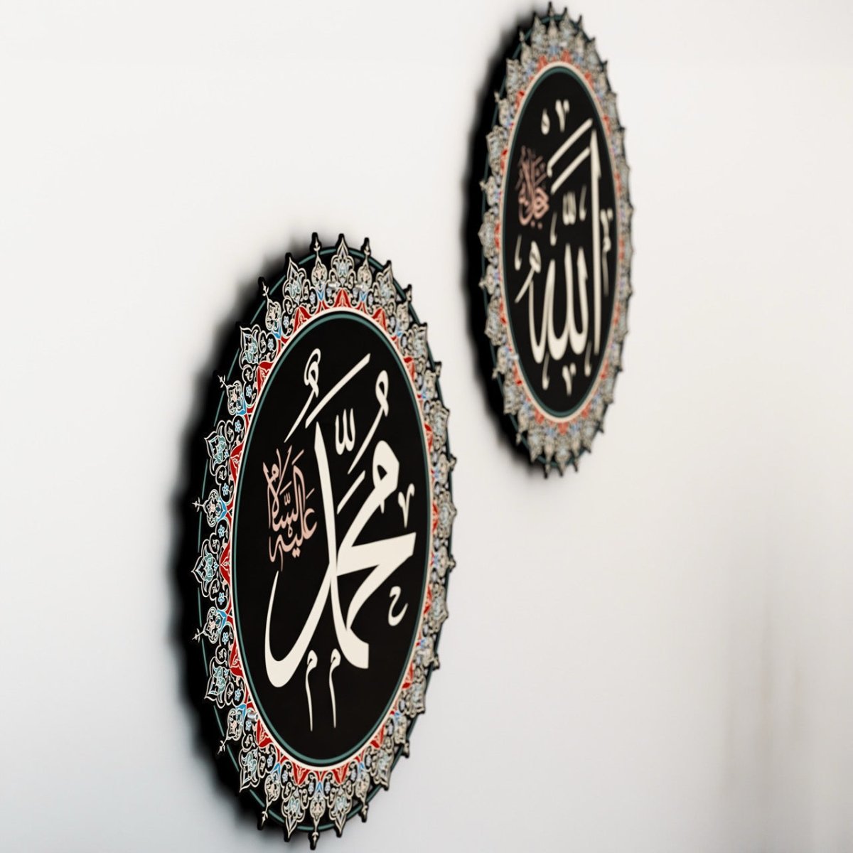 Islamic Wall Clock with Ayatul Kursi Calligraphy - Elegant Muslim Home Decor