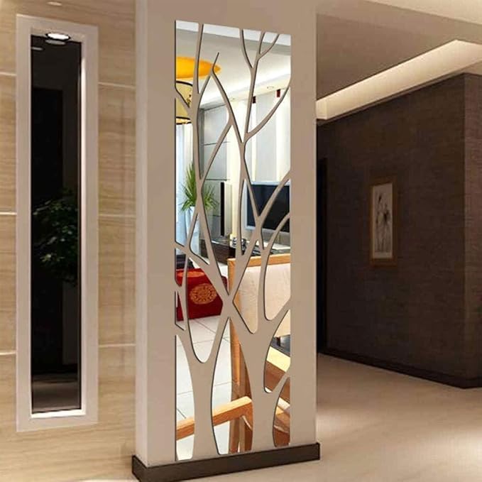 Family Tree Acrylic Wall Mirror - Modern Home Decor Mirror